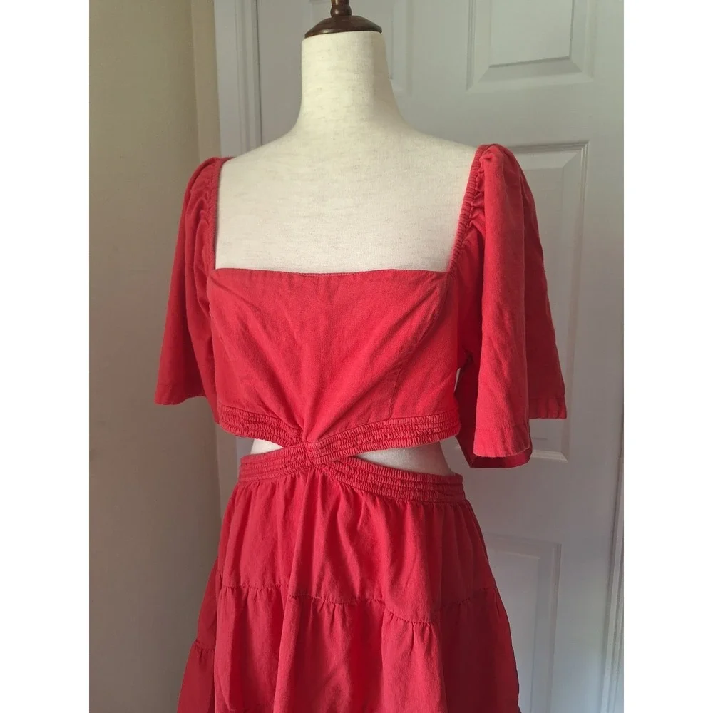 Free People Cross of‎ Sunlight Mini Dress Coastal Beach Cottage Bohemian